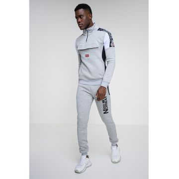 Bluza de trening cu logo Fagostino - Gri melange