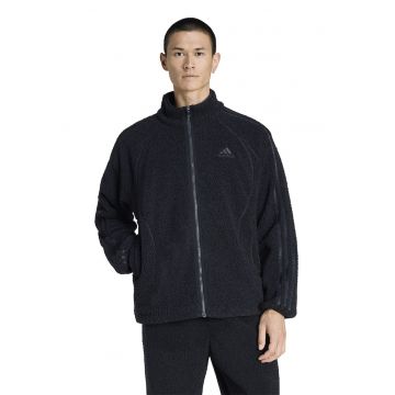 Bluza de trening din plus cu buzunare laterale - Negru