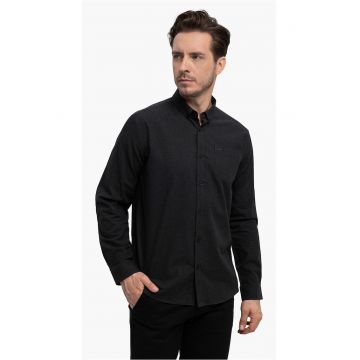 Camasa barbati din bumbac  K-Beri - Slim Fit - grafit - Gri grafit