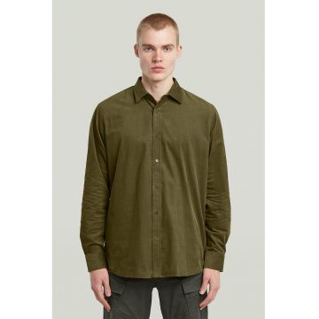 Camasa regular fit din bumbac - Verde masliniu