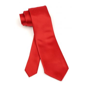 Cravata clasica uni in nuanta rosu intens