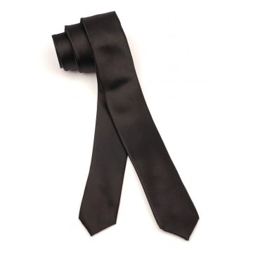 Cravata neagra uni slim