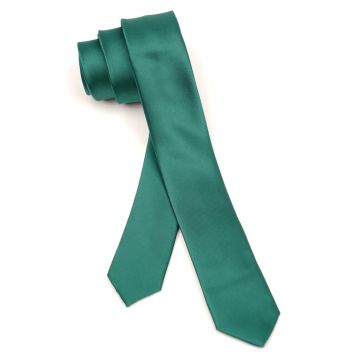 Cravata verde clasica uni slim
