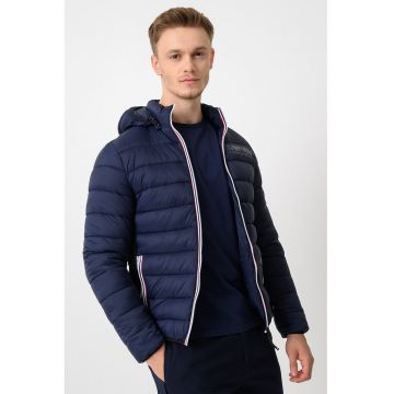 Geaca cu fermoar Bikashana - Bleumarin