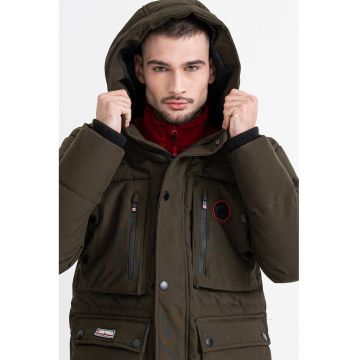 Geaca cu gluga Albertana - Verde inchis