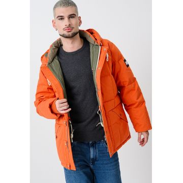 Geaca cu talie ajustabila - Portocaliu mandarina