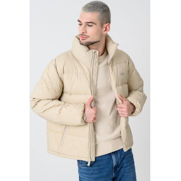 Geaca cu umplutura de puf si finisaj rezistent la apa - Bej deschis