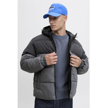 Geaca cu vatelina si buzunare laterale - Gri/Gri inchis