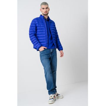 Geaca matlasata pliabila - Albastru royal