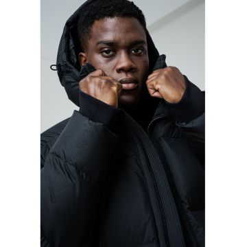 Geaca supradimensionata cu gluga Orbok - Negru