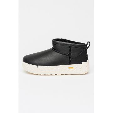 Ghete slip-on de piele Ultra Mini Wrap - Negru