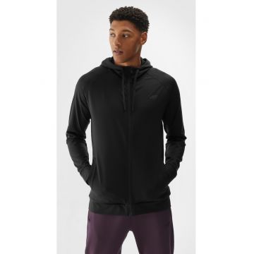 Hanorac Antrenament Barbati  Negru - Gluga Reglabila - Uscare Rapida - Confort si Suport - Ideal Zile Racoroase - Marimi S-3XL