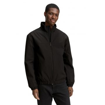 Jacheta cu guler mediu si fermoar - Negru