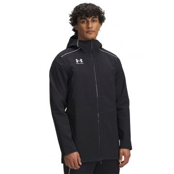 Jacheta cu logo si fermoar - Alb/Negru