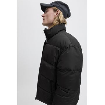 Jacheta cu vatelina si guler - Negru