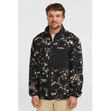 Jacheta din fleece cu model Must-Have High Pile - Negru/Bej