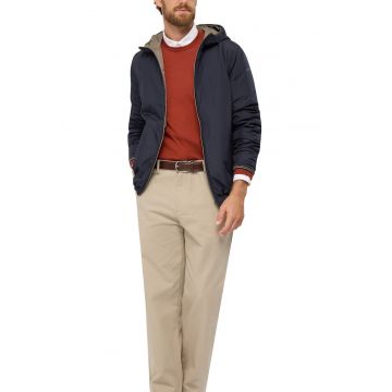 Jacheta reversibila cu gluga Jharrod - Bej/Bleumarin