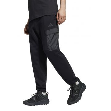 Pantaloni de trening cargo cu snur de ajustare - Negru