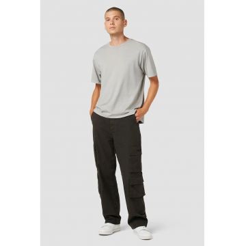 Pantaloni drepti - tip cargo - Negru