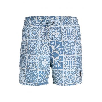 Pantaloni scurti de baie barbati Jack Jones - 12277730 - Poliester reciclat/Poliester - 47867 - Albastru deschis