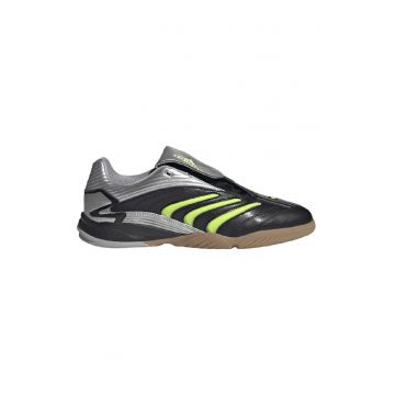 Pantofi sport din piele ecologica Predator - Negru/Verde lime/Argintiu