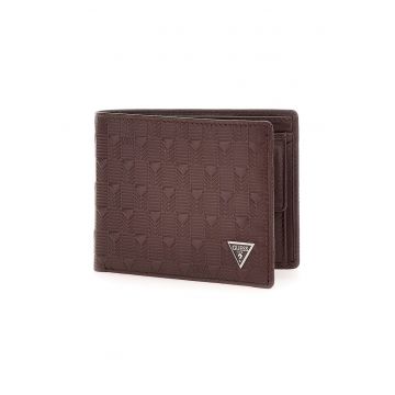 Portofel pliabil texturat Madrid - Maro