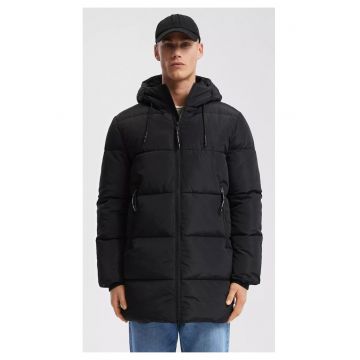 Q/S by s.Oliver Geaca Parka barbati cu gluga si croiala Regular fit - Negru