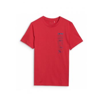 Tricou Barbati  100% Bumbac - Rosu - Regular Fit - SS25 - Rosu