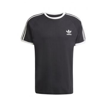 Tricou cu decolteu la baza gatului si maneci raglan - Alb/Gri antracit