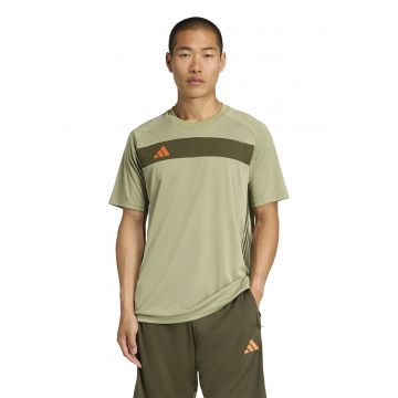 Tricou cu decolteu rotund pentru fotbal - Kaki