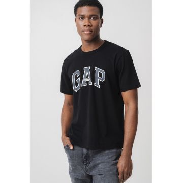 Tricou lejer din bumbac - Negru/Gri