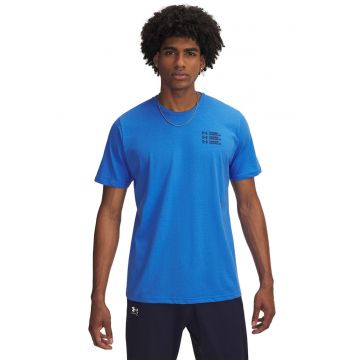Tricou regular fit cu decolteu la baza gatului - Albastru royal