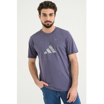 Tricou regular fit cu logo - Verde persan