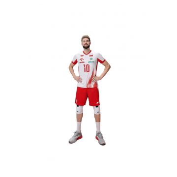 Tricou sport barbati  replica volei - alb - uscare rapida -