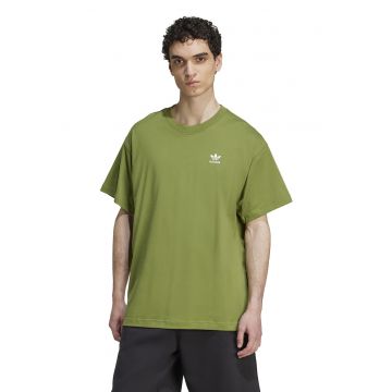 Tricou supradimensionat de bumbac cu logo Trefoil Essentials - Verde