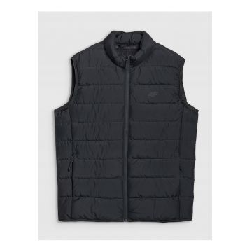 Vesta barbati  puf cu umplutura naturala - poliester - negru
