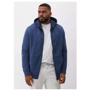 Big Sizes - Hanorac barbati big sizes - cu fermoar - Regular fit - Albastru