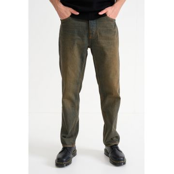 Blugi drepti cu nasturi Jonah - Albastru petrol