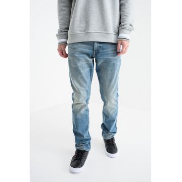 Blugi slim fit cu talie medie - Albastru prafuit