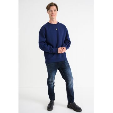 Bluza de trening cu croiala lejera Dettil - Albastru petrol