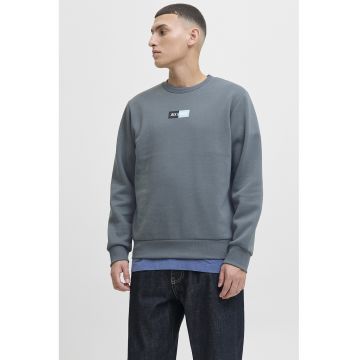 Bluza de trening cu decolteu la baza gatului - Gri cenusiu