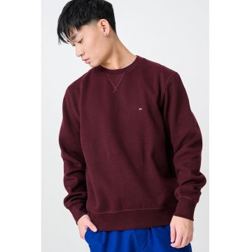 Bluza de trening din amestec de bumbac cu logo discret - Violet pruna