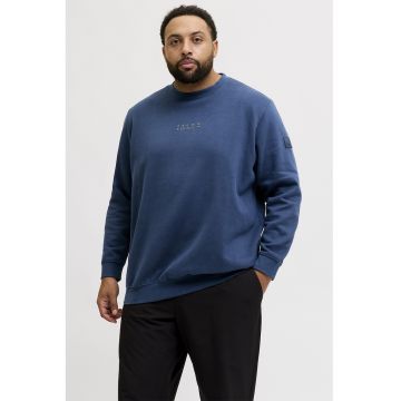 Bluza de trening din amestec de bumbac cu maneci cazute - Albastru inchis