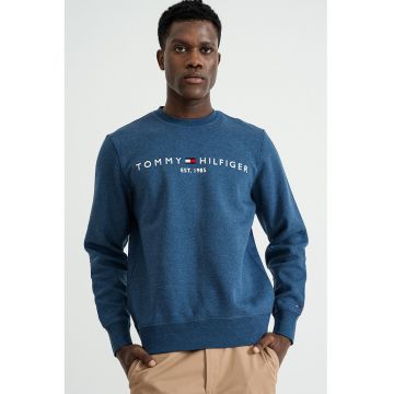 Bluza de trening din amestec de bumbac organic cu logo - Albastru inchis