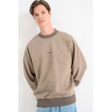 Bluza de trening lejera cu decolteu la baza gatului - Grej