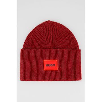 Caciula din amestec de lana Xaff - Visiniu