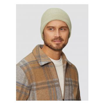 Caciula din bumbac cu textura striata - Bej