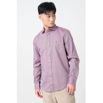 Camasa uni din bumbac - Violet prafuit