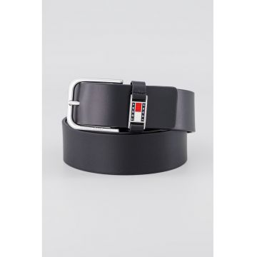 Curea din piele cu inchidere cu catarama - Negru