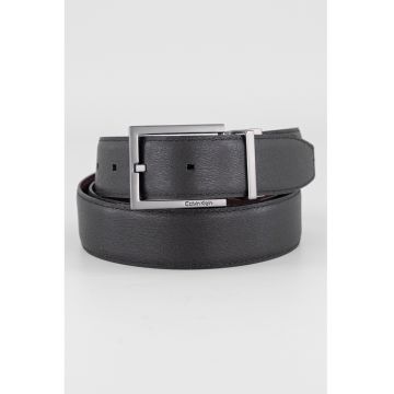 Curea uni de piele - Visiniu/Negru